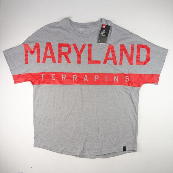 Under Armour University of Maryland Terrapins Women's Sloop Shoulder Tee - Large - Picture 1 of 3